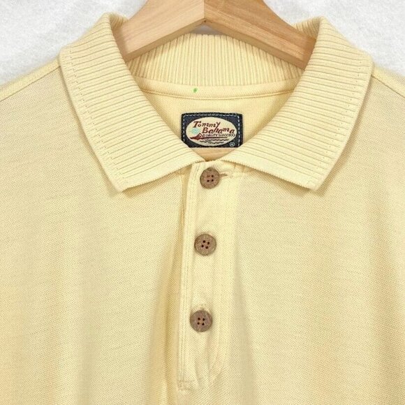 Tommy Bahama Mens Short Sleeve Polo Soft Yellow Medium - Picture 3 of 5